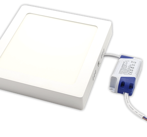 LUMINARIA DE APLICAR A LED CUADRADA BLANCA 12W LUZ CALIDA - TBCIN