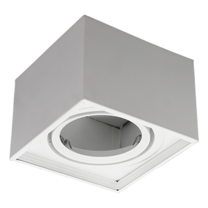 SPOT DE APLICAR PARA AR111 CUADRADO - METAL - BLANCO MATE - TBCIN