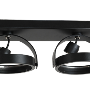 SPOT DE APLICAR PARA AR111 P/ 2 LAMP. - METAL - NEGRO MATE - ORIENTABLE - TBCIN