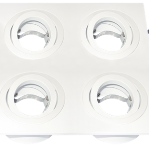 SPOT DE EMBUTIR PARA DICROICA METAL - BLANCO - CUADRADO - PARA 4 LAMP - TBCIN