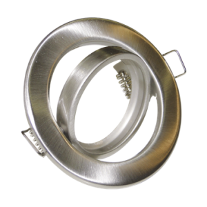 SPOT DE EMBUTIR PARA DICROICA METAL - COLOR PLATIL - MOV BASCULAR- REDONDO - TBCIN